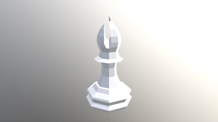 low poly bishop 3D Model