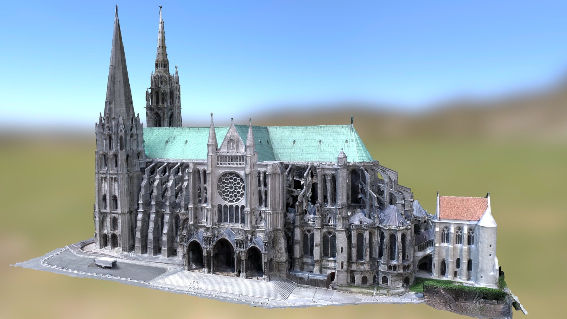 Chartres Cathedral - Buy Royalty Free 3D model by Théo Derory  (@Theo.Derory) [8f9aa85]