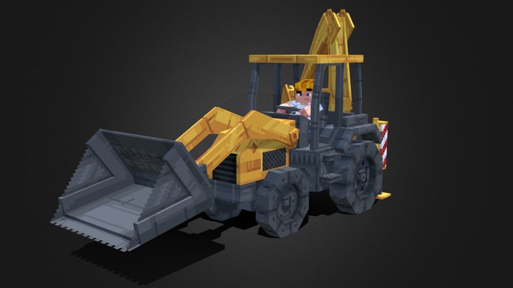 Excavator-tractor 3D Model