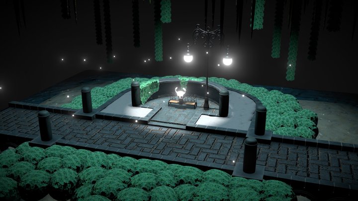 Final Setting with The Knight 3D Model