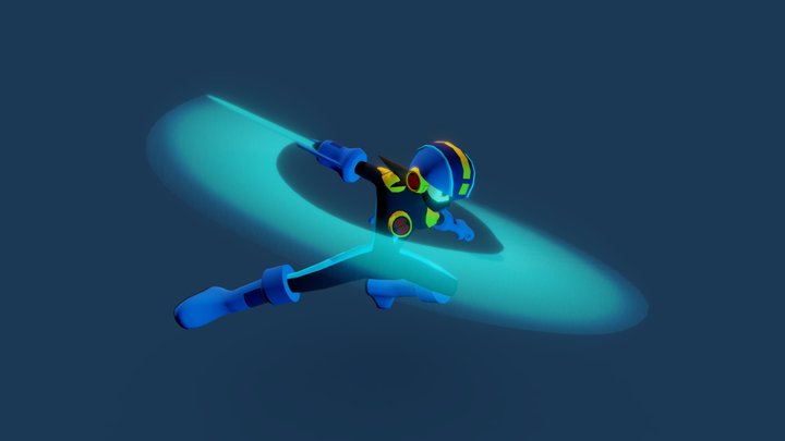 Mega Man EXE Sword 3D Model