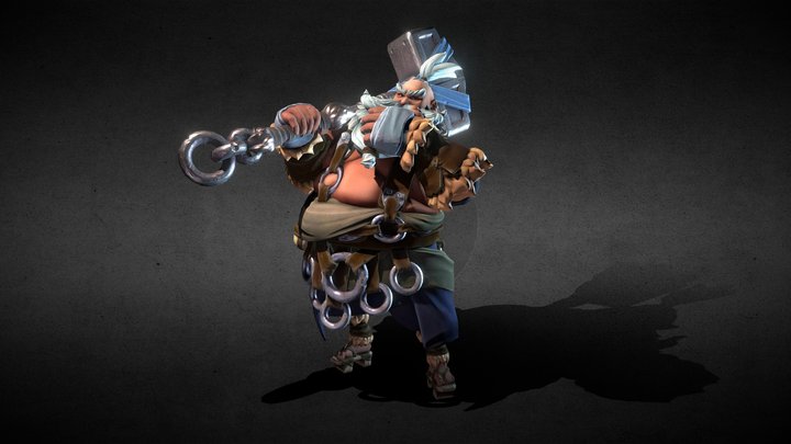 Asian Dwarf 3D Model