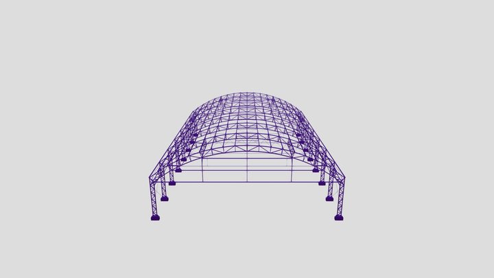 Steel Structures - Roof Trusses 3D Model