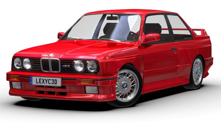 BMW M3 Coupe (E30) 1986 3D Model