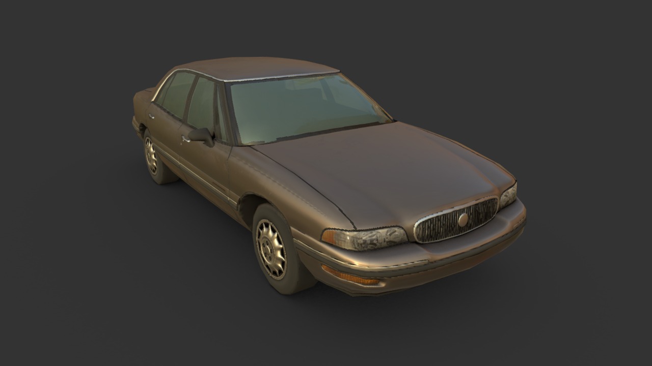 3D model Buick Lesabre - This is a 3D model of the Buick Lesabre. The 3D model is about a small car with a black background.