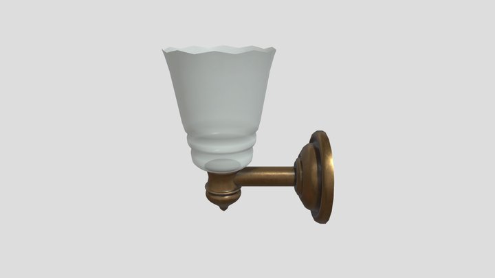 Wall Old Lamp 3D Model