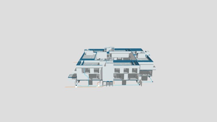 ESTUDO 1 CONDOMINIO - SANITÁRIO+ARQ+ESTRUTURA 3D Model