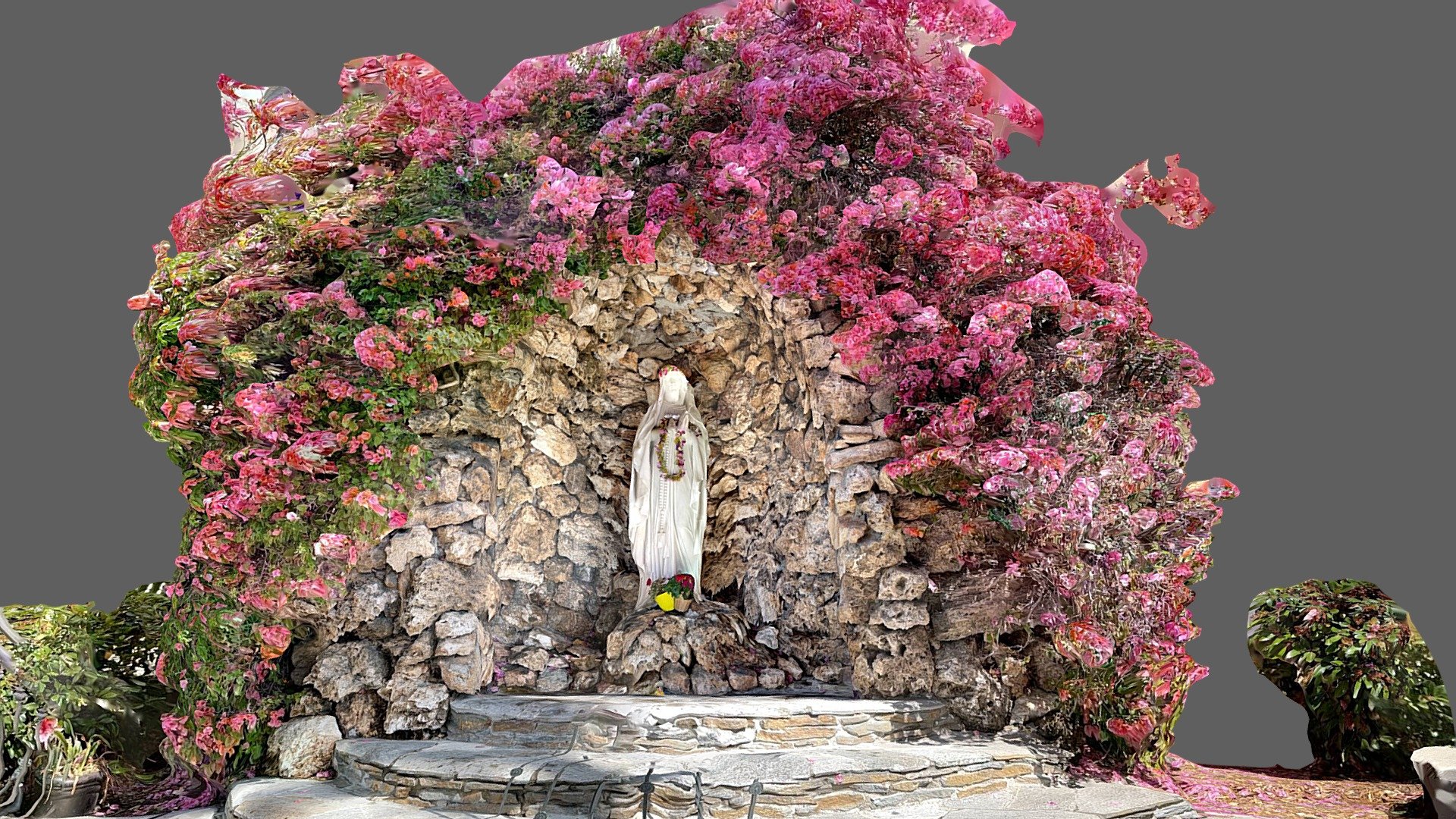 Mary under the Bougainvillea