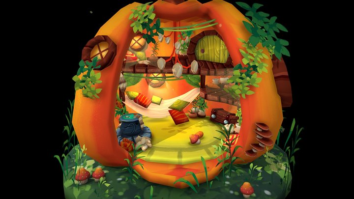 The Woodland Pumpkin Encounter 3D Model