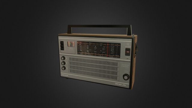 old ussr radio "Океан 214" 3D Model
