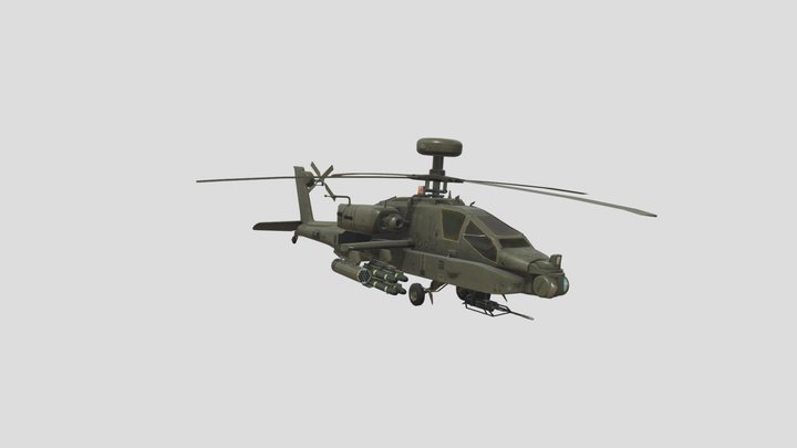AH-64D_ Apache_ Combat_ Helicopter 3D Model