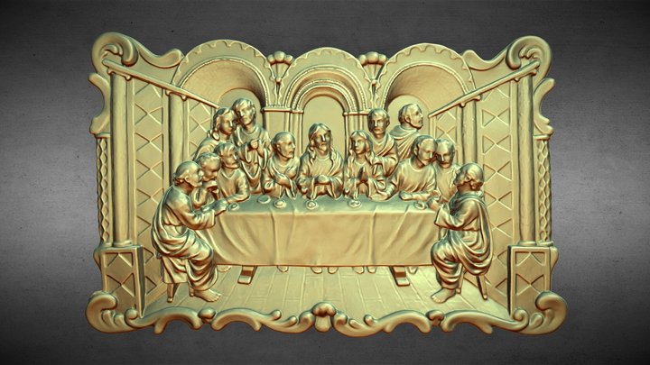 The Last Supper Portrait (big Size) 3D Model