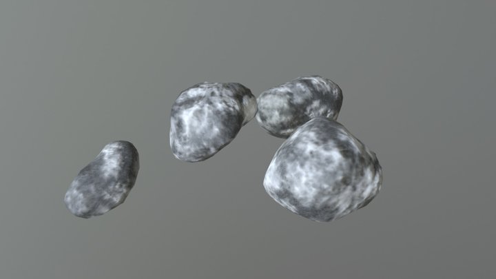 Snowy Rocks 3D Model
