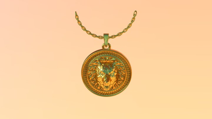 Fox pendant 3D Model