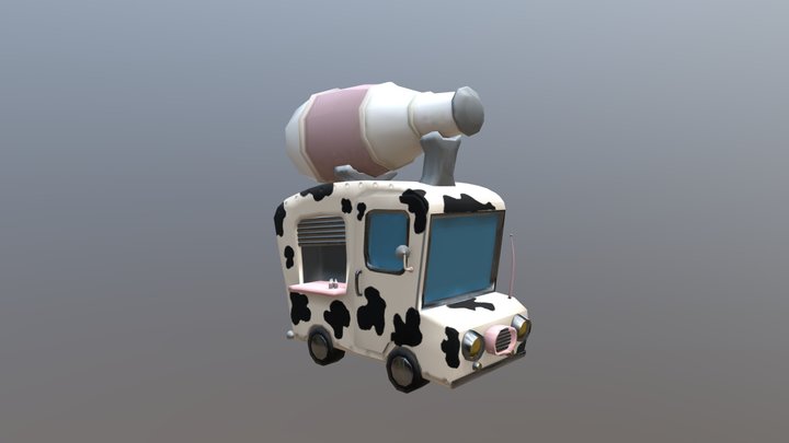Milk Van 3D Model
