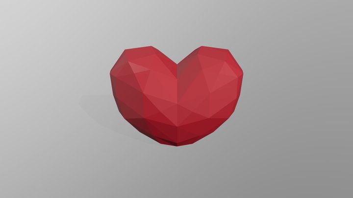 Heart(Low-poly) 3D Model