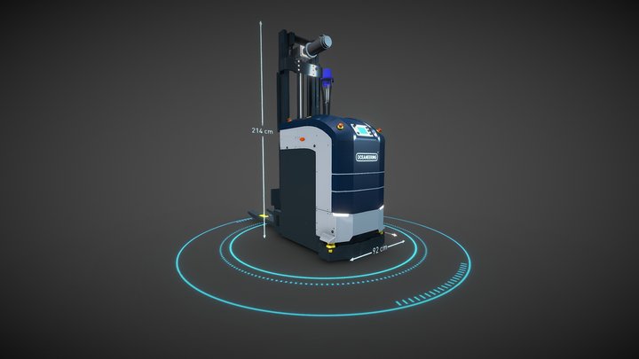 AGV - MaxMover : Fork Over Leg 3D Model
