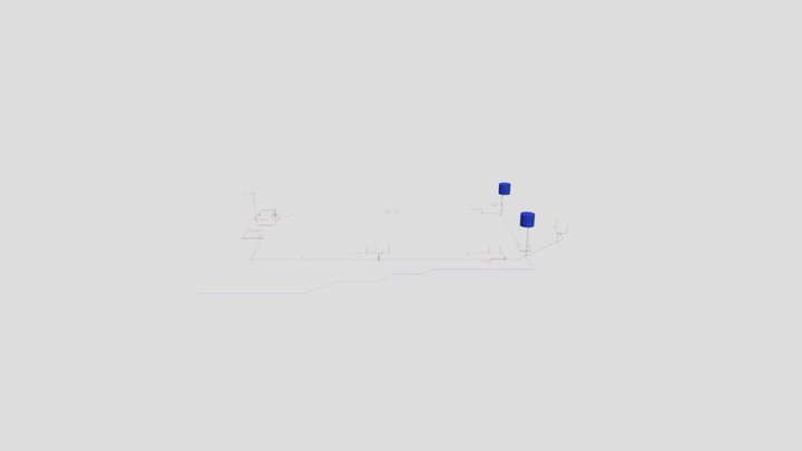 Ginásio Municipal Uruguaiana- Projeto hidráulico 3D Model