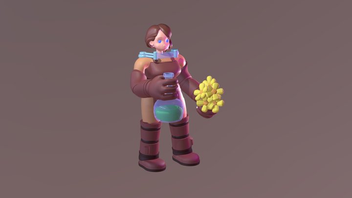 Girl Model Exam 3D Model