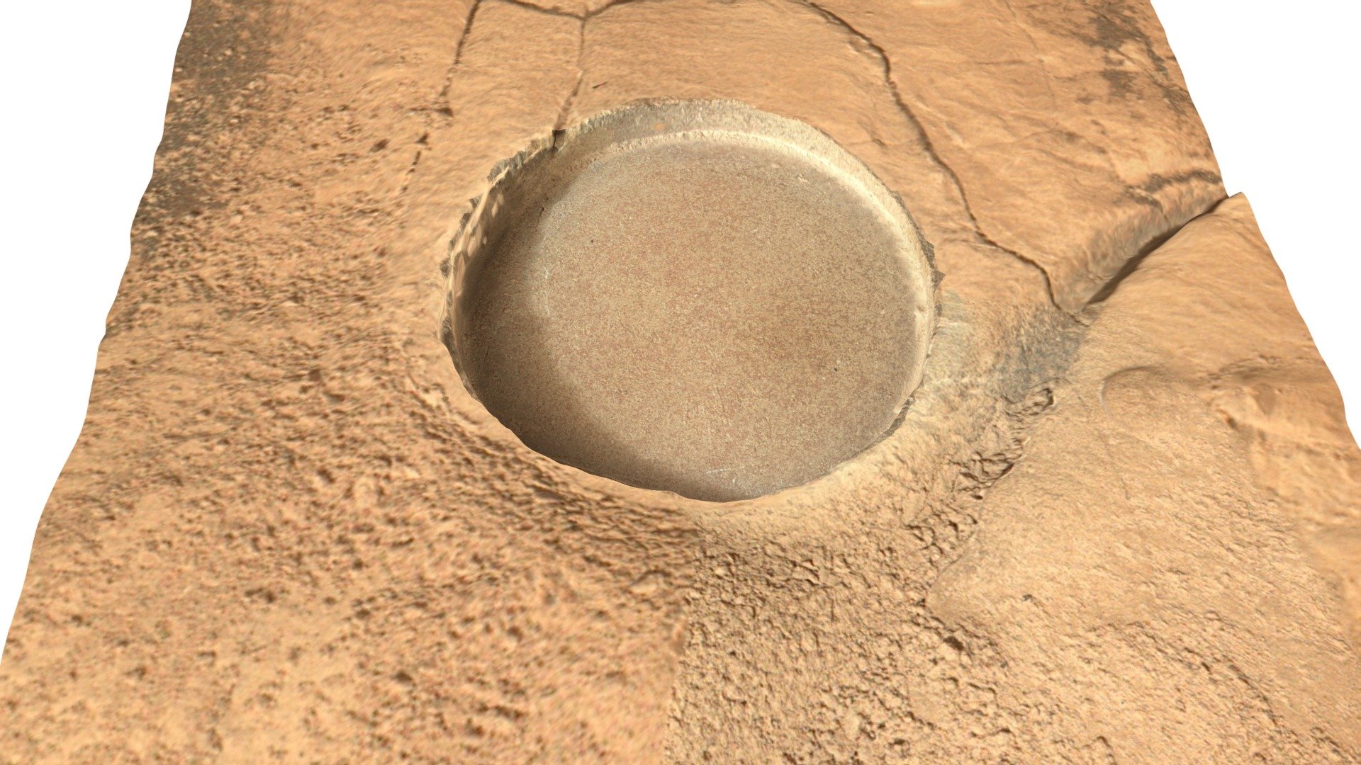 Mars2020: Berry Hollow abrasion (Close-Up View)