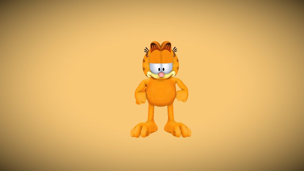 Low poly Garfield The Cat -(FullRig Rigged)-