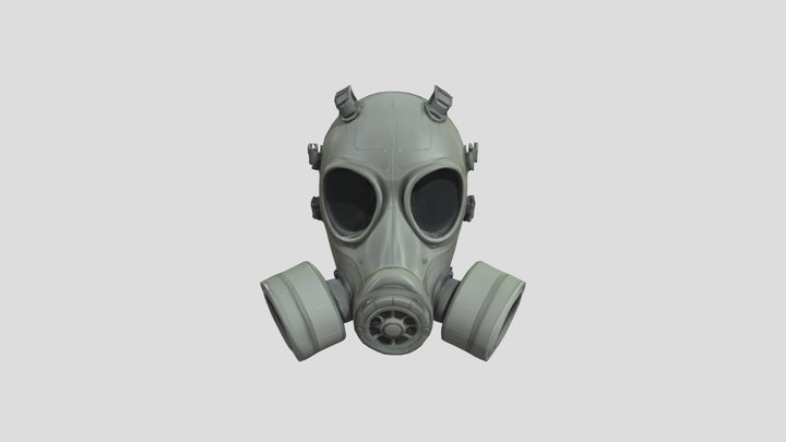 A high-detail gas protection mask 3D Model