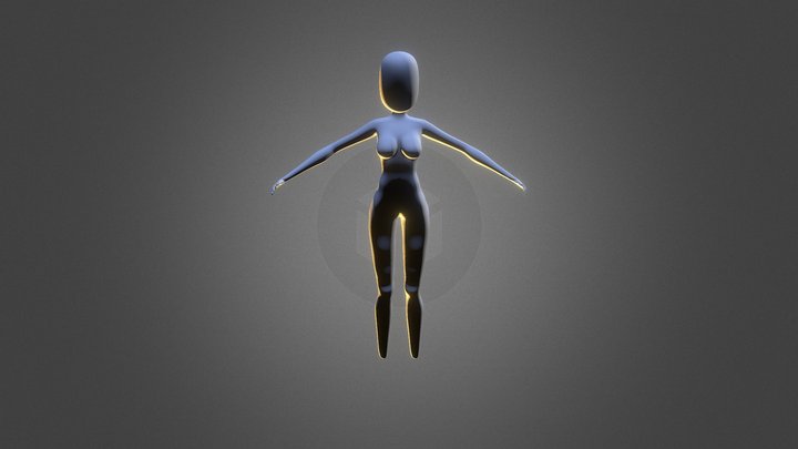 Female Character Body 3D Model