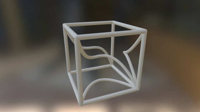 Space Curve In Cube by Oliver Labs 3D Model