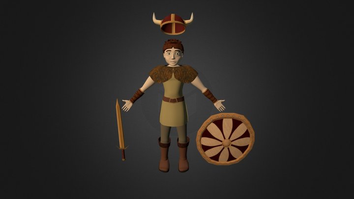 Young Viking 3D Model