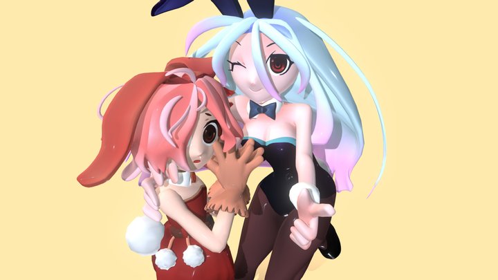 Shoko & Miya (FanArt) 3D Model