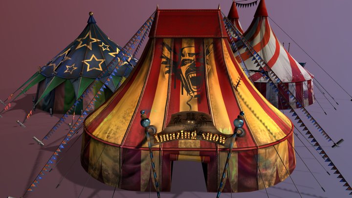 Horror circus tents 3D Model