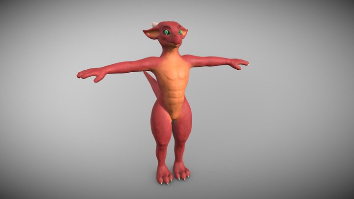 Krazen Lizard Avatar 3D Model