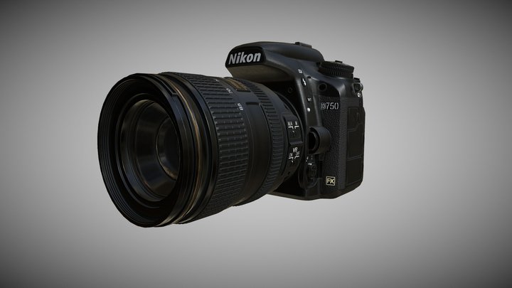 Nikon D750 DSLR 3D Model