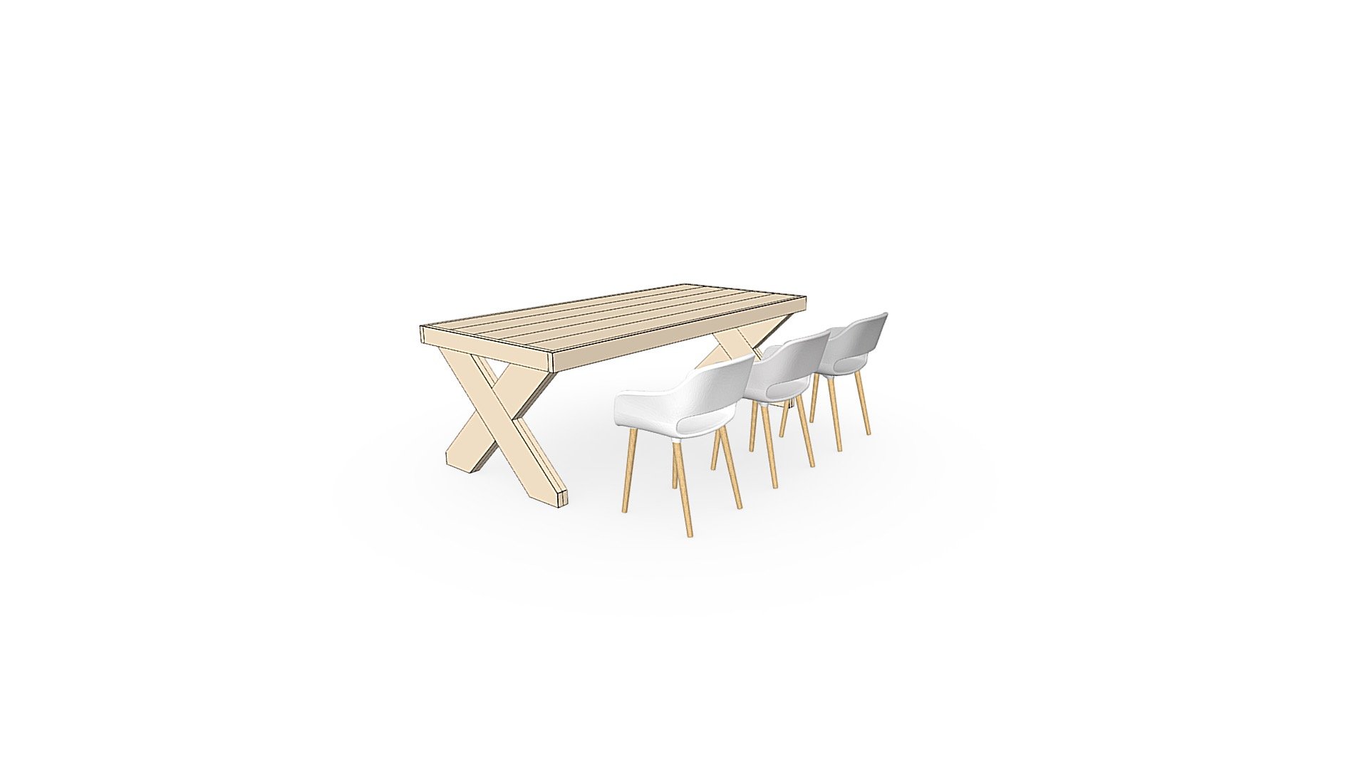 Tafel Milan X zonder textuur B90xL220xH76