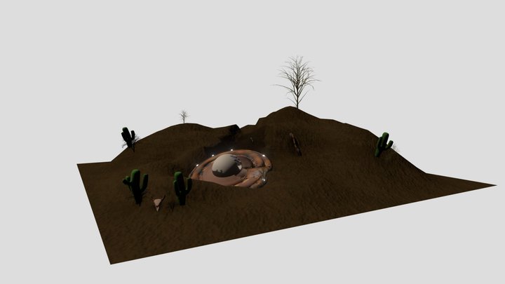 UFO Crash Cubicle 3D Model