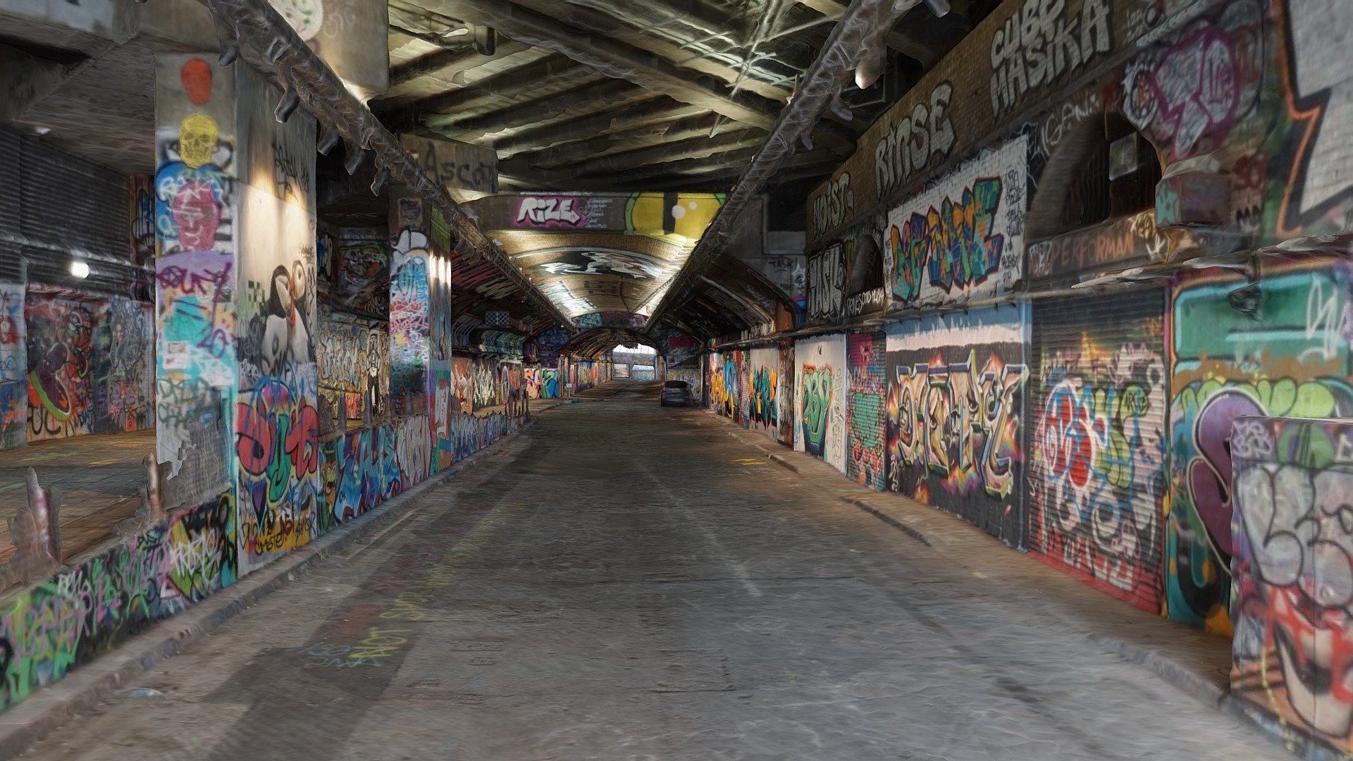 Leake Street Graffiti Tunnel - Download Free 3D model by artfletch
