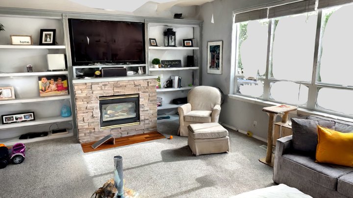 Living Room - Pixel-to-Mesh 3D Model