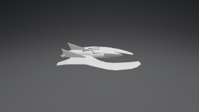 Spaceship Final Export 3D Model