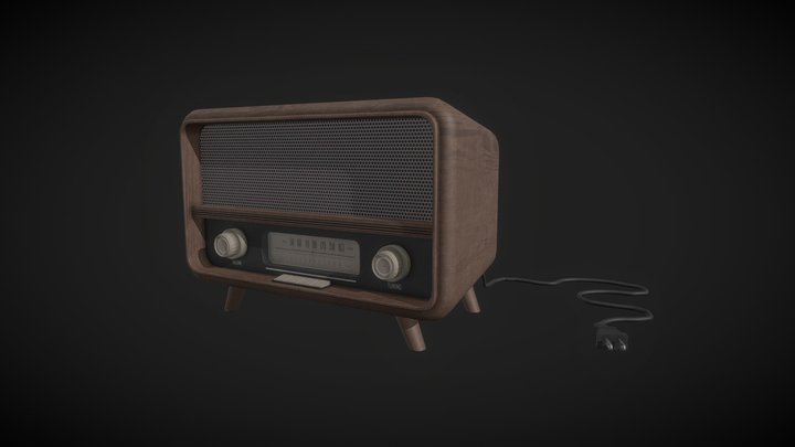 Retro Radio 3D Model