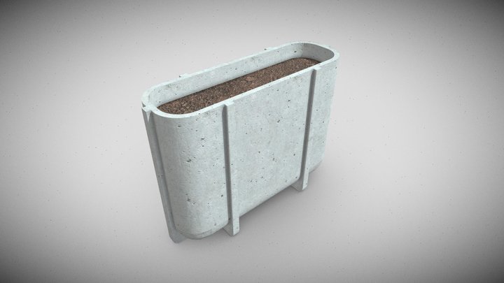 Lachen Beton - Кашпо 800x250 3D Model