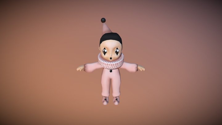 Pierrot 3D Model