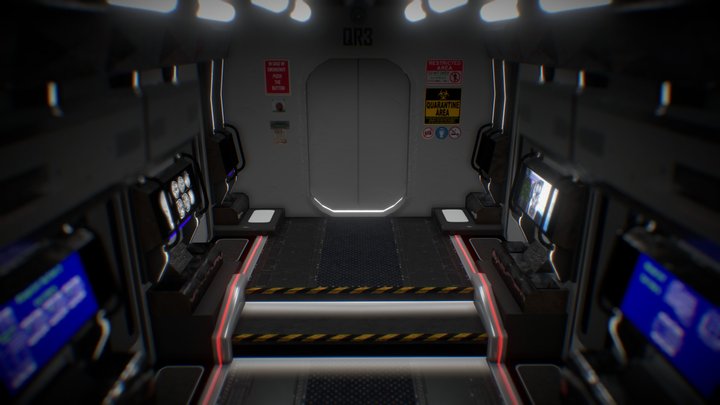 Sci-Fi Corridor v1 3D Model