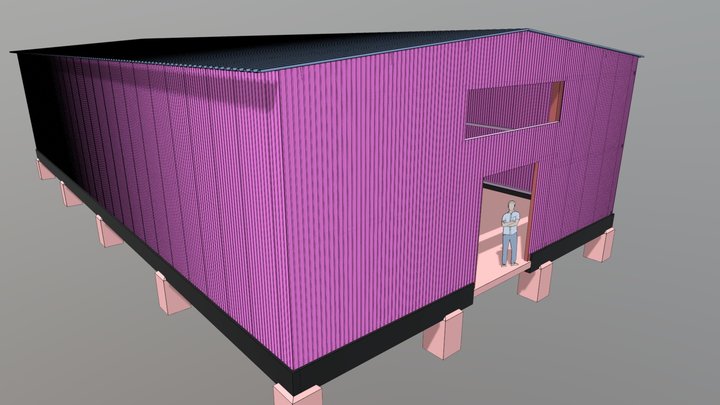 sklad 12x24 3D Model