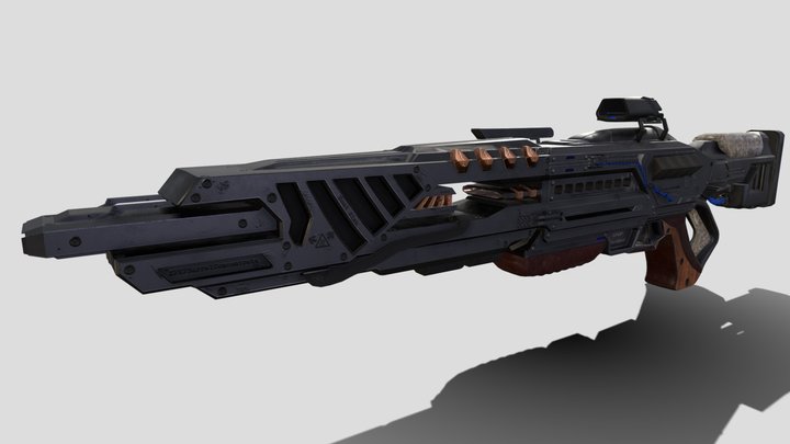 Plasma Rifle type 1 3D Model