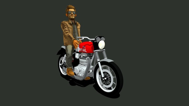 Jhonny KID On Royal Enfield Ram0761