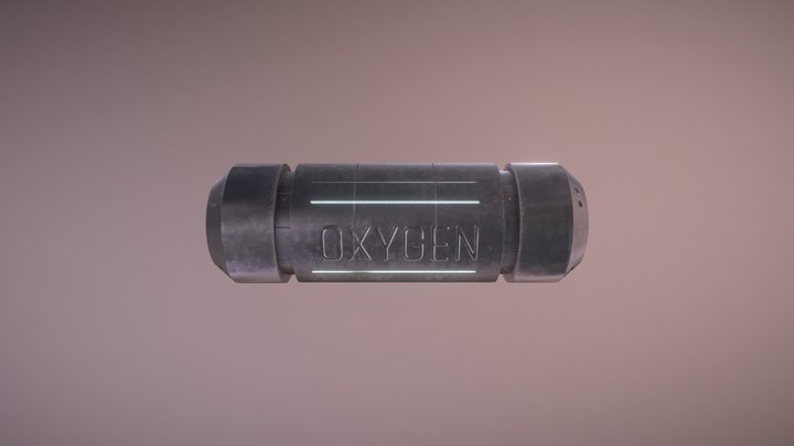 Sci-Fi Oxygen Tank 3D Model