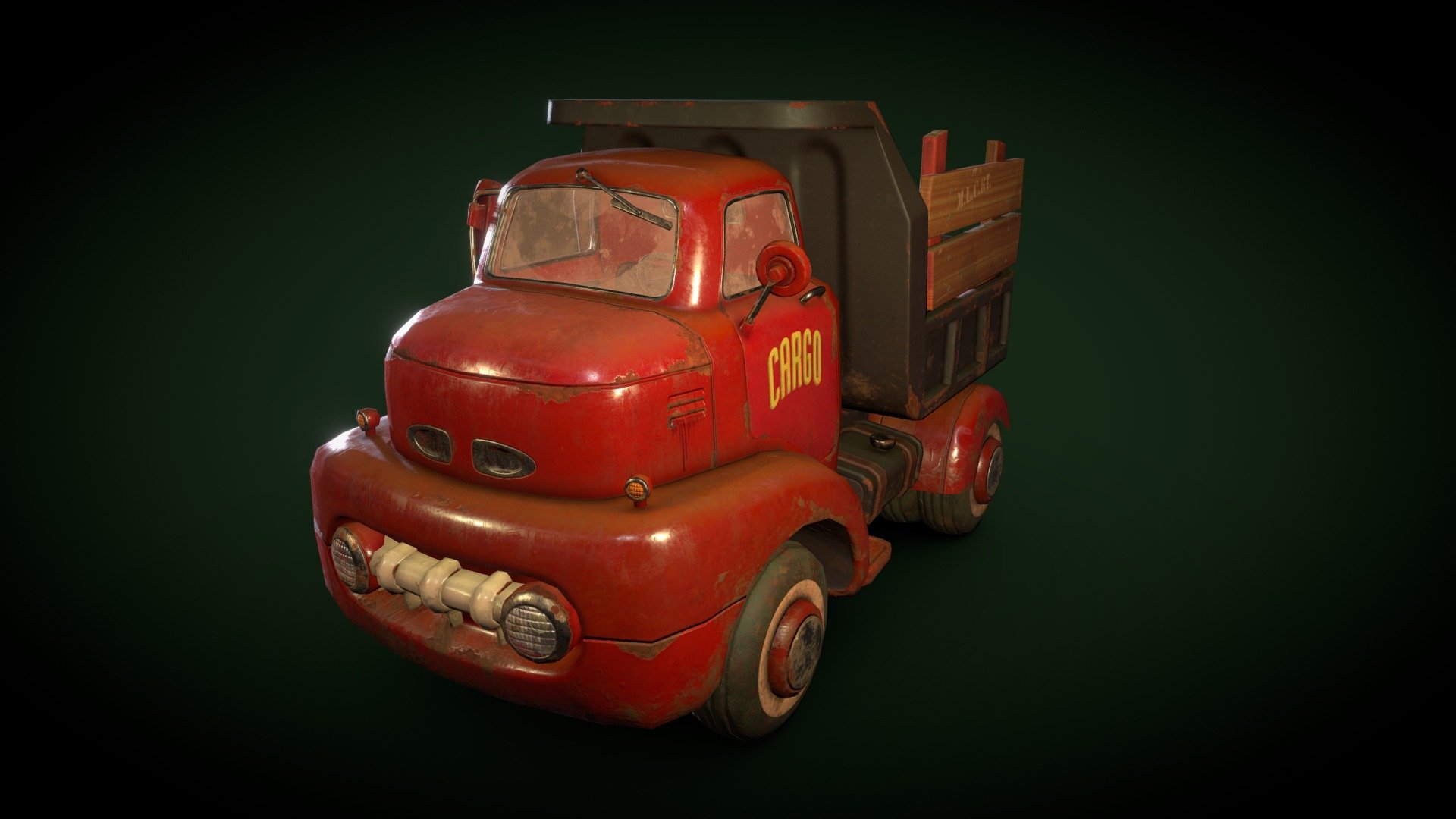 Farm truck stylized