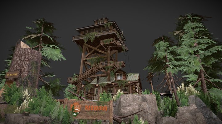 DAE Diorama - Forest Loner 3D Model