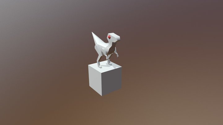 Velociraptor Jump 01 3D Model