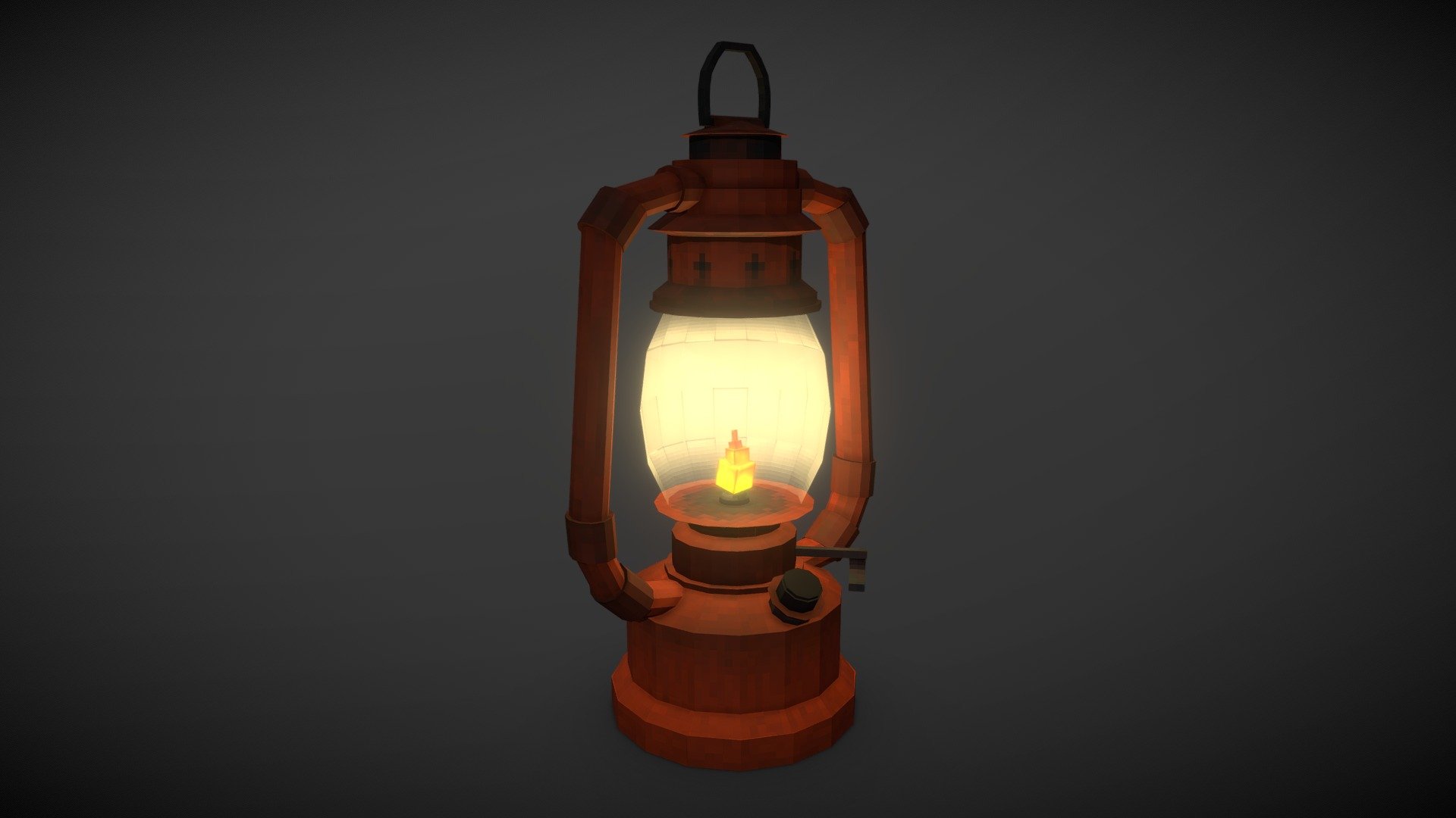 Copper Kerosene Lamp